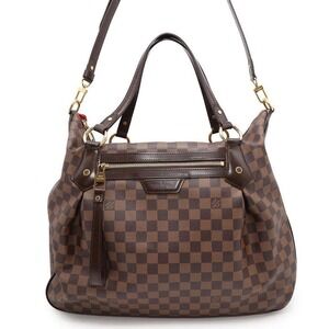 Louis Vuitton Damier Ebene Brown Ivora Handbag Shoulder Bag